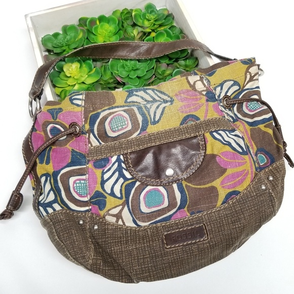 Fossil Handbags - ✅ Fossil Canvas Hobo Shoulder Bag